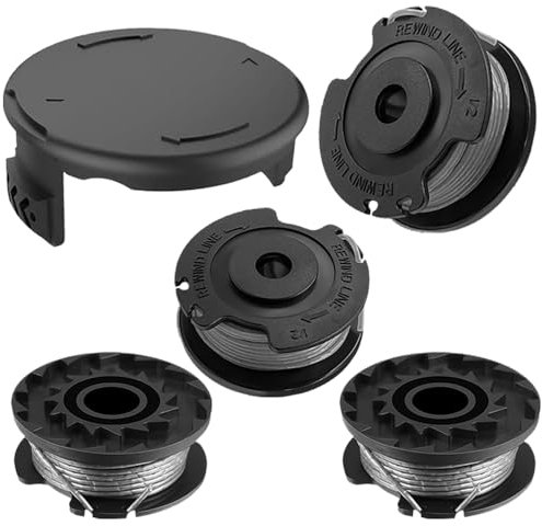 4 Pezzi Bobina a Filo per BOSCH Decespugliatore EasyGrassCut Art Nylon Reflex, e 1 Coperchi, F016800569 F16800385 Bobina di Ricambio