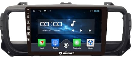 Quad Core 4G+64G Car CarPlay Android Auto 9 IPS Display Navigation Stereoanlage Touchscreen Haupteinheit Pad Tablet Rückfahrkamera GPS Radio Media Player für Citroen Jumpy Spacetourer 2016-2021