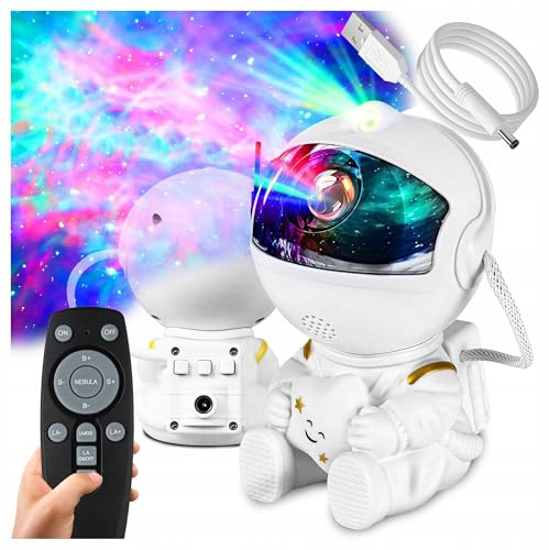Galaxie Sternenhimmel Astronaut Projektor, Led Weltraum Nachthimmel Lichtprojektor Lampe Mit Timer & Fernbedienung, Sternenlicht Für Schlafzimmer Perfekt Geschenk für Kinder und Erwachsene (8088)