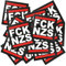 100x FCK NZS Sticker - 7,4 x 7,4 cm - Politisch Links Outdoor Sticker Aufkleber groß FCKNZS gegen Rechts