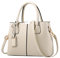 Zwei Taschen Damen Groß Handtasche für Frauen Geräumige Handtaschen Damen Geldbörse Satchel Schultertasche Tote Ledertasche Baby Taschen Für (Beige, One Size)