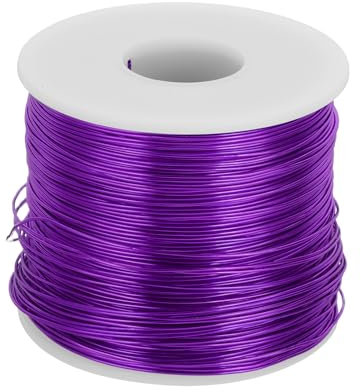 sourcing map Alambre de aluminio anodizado de calibre 20 para manualidades, alambre flexible de entrenamiento para bonsái, 771 pies, 0.8 mm, para esculpir manualidades, coronas, cuentas florales