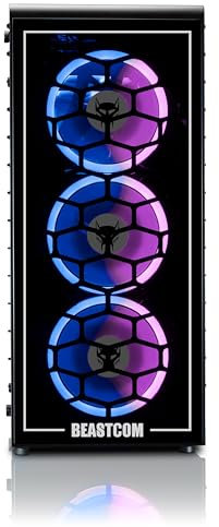 BEASTCOM Q5 | Pro Gaming PC | Intel i9-12900F 16X 5,10GHz 24-Threads | NVIDIA RTX 5070 12GB | 32GB RAM | 1TB NVMe SSD | WiFi 5 | Windows 11 Pro