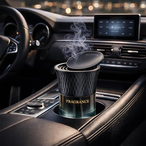 110 ml à Grande Capacité Désodorisant Auto, Diffuseur de Parfum au Parfum Boisé Masculin, Diffusion Naturelle, Senteur Longue Durée, pour Voiture/SUV/Camion