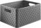 Rotho Country Aufbewahrungskiste 18l in Rattan-Optik, Kunststoff (PP) BPA-frei, anthrazit, A4/18l (36,8 x 27,8 x 19,1 cm)
