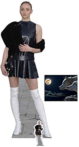 Fan Pack - Sophie Turner White Boots Lifesize and Mini Cardboard Cutout/Standup/Standee - Includes 8x10 Star Photo