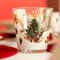 NAMAI - Ensemble de 6 Verres de Noël - Verre a Eau - Capacité de 27 cl - Verres à Eau Colorés- Décorations de Noël - Fabriqués en Italie - Articles de Noël