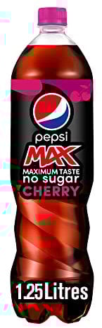 Pepsi Max Cherry No Sugar Cola Bottle 1.25L