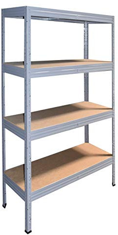 Shelf Creations EXPERT Schwerlastregal 200x70x60cm grau 4 Böden - Regal Kellerregal Metallregal smartes Steckregal Lagerregal Werkstattregal Archivregal Industrieregal Haushaltsregal Ordnerregal
