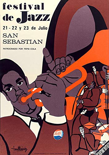 Festival Jazz San Sebastian Poster, Reproduktion/Format 50 x 70 cm, Papier 300 g/m²