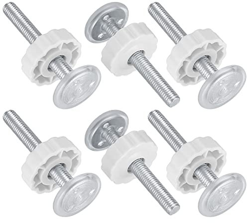 6 Pcs Pressure Mounted Baby Gates Threaded Spindle Rods, M10 x 80 mm Baby Gate Stairs Pressure Fit Screw Bolts Kit for Baby Safety Gates Dog Pet Gates