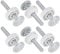 6 Pcs Pressure Mounted Baby Gates Threaded Spindle Rods, M10 x 80 mm Baby Gate Stairs Pressure Fit Screw Bolts Kit for Baby Safety Gates Dog Pet Gates