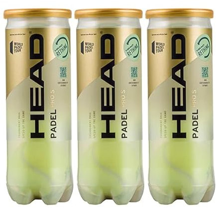ZRZ | Palla Padel Head Pro S Pack 3 Barche con 3 palle da padel | 9 palle | Palline Padel Professionali Competizione Alta Durabilità