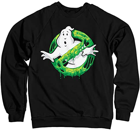 Ghostbusters Officiellement sous Licence Slime Logo Sweat-Shirt (Noir), Medium