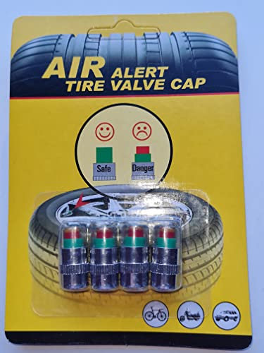 4 car valve tyre caps dust monitor wheel pressure 34 PSI tire air sensor