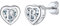 Supcare Damen Kinder Ohrringe Silber mit CZ Initial B Buchstaben Herz Ohrstecker Alphabet Initial Diamond Earrings S925 Stecker Ohrschmuck Ohr Piercing Hip Hop Modeschmuck für Geburtstag