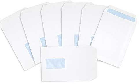 Postmaster Briefumschläge mit Fenster, A5, C5, 229 x 162 mm, 90 g/m², selbstklebend, Weiß, 200 Stück