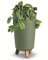 botle Blumentopf mit Füßen HOH Tube Pflanzkübe D 24 cm aus Kunststoff Matte Grün Übertöpfe
