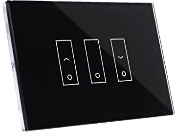 Interruttore di design iotty i3S PLUS, domotica wifi, gestione intelligente di tende e tapparelle, deviatore wifi compatibile con Google Home, Alexa e Siri con sensori di temperatura e luminosità
