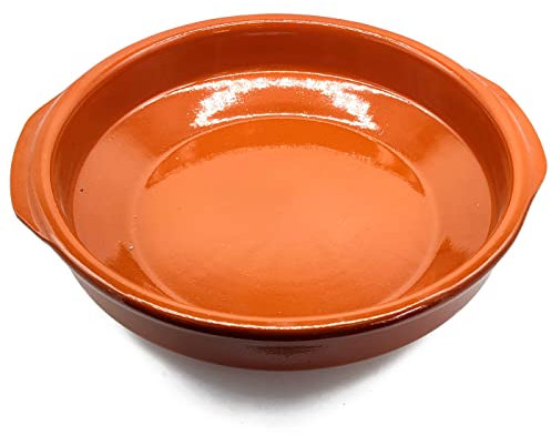 AC – Cazuela de Barro – Fabricado en España – Apto para vitro y hornos – Ø 40 cm