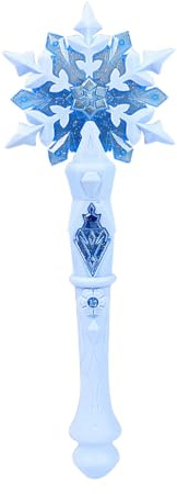 Toyvian Kidult Toys Light Up Snowflake Wand for Girls, Glowing Snowflake Wand LED Light Up Princess Wand for Kids Party Favors Pretend Play Christmas Birthday Gifts (Blue)