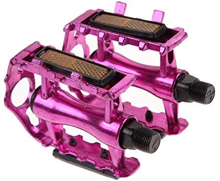 Fahrradpedale Ultraleicht-Fahrrad-Pedale MTB Bike Part Pedal Cycling Aluminium Ultra-Light Hohlflachkäfig Pedale Fahrradteile (Color : A Pink)
