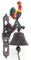 Moritz Deko Glocke Hahn Bunt Wiese 58 x 14 x 22 cm I Wandglocke I Glocke Haustür I zum Aufhängen I Türglocke Gusseisen I Gartenglocke I Retro I Antik I Shabby