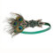 IYOU Grün Gatsby Kopfschmuck Kristall Pfauenfeder Flapper Stirnband 1920er Vintage Festival Party Haarschmuck für Frauen
