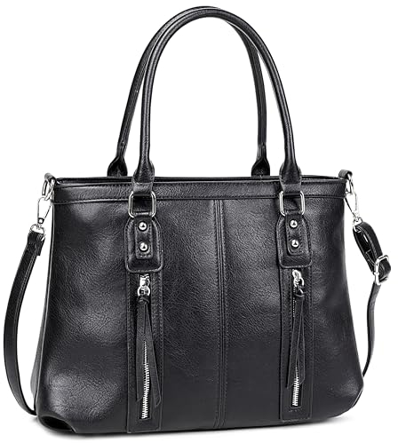 sqlp Henkeltaschen Damen Leder Groß Kapazität Shopper Tasche Damen Student Schultasche Arbeit Handtasche für Damen Schultertaschen Weich Umhängetasche