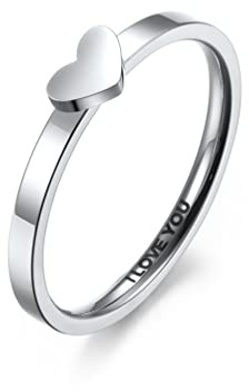 YAHOYA Silber Farbe Alliance Ring Qualität Edelstahl Liebesring Hochzeit Paar Ring für Frauen und Männer