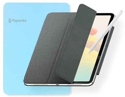 Paperlike’s Folio Case für iPad Pro 12.9 (2020/21/22) & iPad Air 13 (2024/25) - Leichte, dünne Schutzhülle mit Ladefunktion für den Apple Pencil, Auto Sleep/Wake