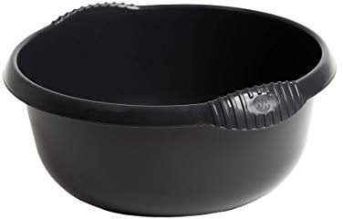 Midnight Greyish- 28cm High Grade Plastic Round Washing Up Bowl Kitchen Basin Sink Tidy For Home And Kitchen Organisation (28cm Round Bowl)