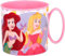 Golddunes Cartoon Kids Character Cute Mini Tiny Mug 265ML Drinking Re-Usable Plastic Cup Microwave Safe 7.5cm x 7.5cm (Pink Princess)