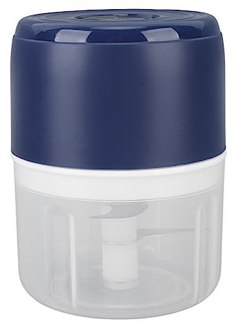 Electric Garlic Chopper, Time-Saving USB Charging Onion Chopper with Vegetable Pepper Mixing Cup (Blue)