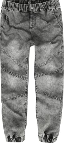 RED by EMP Herren dunkelgraue Jeans mit Abnäher auf den Beinen