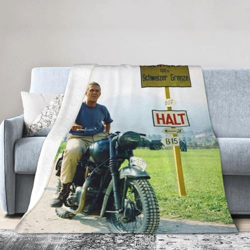 QUBEV Steve Kuscheldecke McQueen flauschig Wohndecke, weich warm Fleecedecke Sofadecke Blanket Kinderdecke 76x102cm