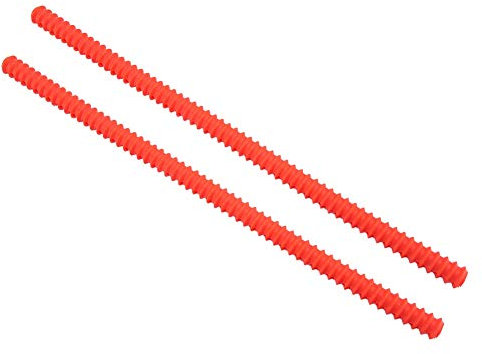 Leapiture 2pcs Silicone Oven Rack Silicone Oven Rack Guards Red Oven Shelf Guards Oven Shelf Protector Silicone Oven Insulation Strips for Cooking Baking
