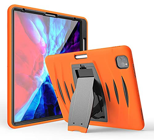 HBYLEE Hüllen for iPad Pro 11 2018/2020/2021, Anti-Drop-Silikon-Schutzschalen-Stift-Steckplatz PC. Halter Tablet-Fall for iPad Pro 11 2018/2020/2021 (Farbe : Orange)