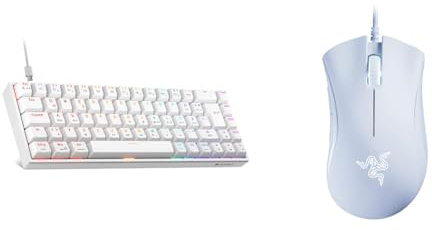 KOORUI Mechanisch Tastatur, 60% Gaming Tastatur & Razer DeathAdder Essential (2021) - Essentielle Gaming-Maus mit optischem 6.400-DPI-Sensor