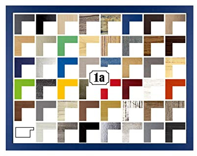 Multicolore Bilderrahmen Posterrahmen Puzzlerahmen 60x80 cm Blau Ozeanblau Marineblau 80x60 cm mit weisser Rückwand und klarem Acrylglas