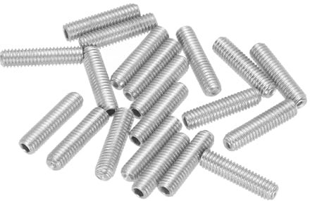 sourcing map Guitar Bridge Saddle Height Adjustment Screws Metric M3x12 Silver for Electric Guitars Bridge 20pcs