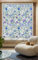 ALIUNI Buntglas-Fensterfolie, Sichtschutzfolie für Fenster, Milchglas, 3D-Blumenmuster, dekorativ, statisch haftend, hitzeblockierend, für Fenster, Orchidee, 59,9 x 199,9 cm