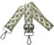 Taschengurte zum Wechseln Schultergurt für Tasche, Verstellbar Taschengurt Breit 3.8cm mit Silber Karabiner Schulterriemen Taschenband Umhängegurt Tragegurt für Handtaschen, Hellgrün/Weiß, R12