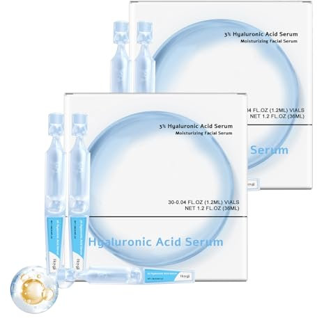 3% Hyaluronsäure-Serum, Hyaluronsäure-Tuben, The Ordinary Hyaluronsäure-Serum zur Hautreparatur, Hyaluronsäure-Tuben zum Einmalgebrauch, Feuchtigkeitsfläschchen für das Gesicht (2pcs)