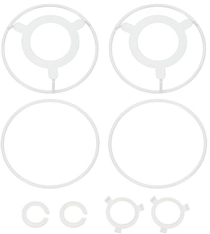PATIKIL 4 Inch Lamp Shade Ring, 2 Set Lamp Shade Frame with E27 to E26 or E17 Adapter Lampshade Frame Wire for DIY Drum Lampshade Table Floor Lamp