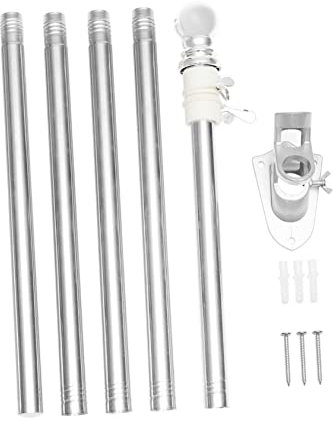 Supvox Edelstahl Fahnenmast Für Außenbereich Garten Balkon Langlebig Halter Flaggenmast Mit Rostfrei Materialien