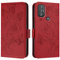 Étui à rabat pour smartphone Compatible avec Motorola Moto G Power 2022, étui portefeuille fin en cuir PU à rabat, étui de protection résistant aux chocs avec porte-cartes + dragonne(Rosso)