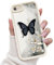FUXICASE for iPhone SE/8/7 Case, Creative Butterfly Pattern Design for Girl Women, Soft Silicone Shockproof Anti-Scratch Protection Phone Cover for iPhone SE/8/7 (3D Black Butterfly)