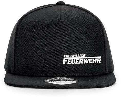 Huuraa Snapback Cappy Freiwillige Feuerwehr Geschenk Black Freiwillige Feuerwehr Mode