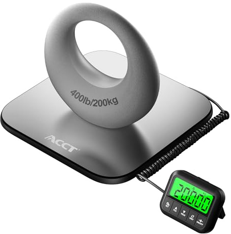 ACCT Postwaage 200 kg, Postwaage, digitale Portowaage mit Hold/Auto-Off/Tara-Funktion, Versandwaage für Pakete/Kleinunternehmen/Gepäck/Büro, robuste Waage